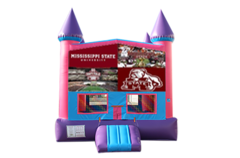 Mississippi State Pink and Purple Castle Moonwalk w/ basketball goal