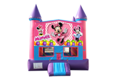 Minnie Mouse Pink and Purple Castle Moonwalk w/ basketball goal