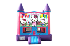 Hello Kitty Pink and Purple Castle Moonwalk w/ basketball goal