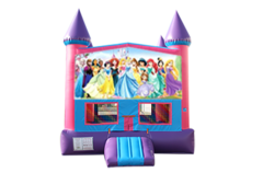 Disney Princess Pink and Purple Castle Moonwalk w/ basketball goal