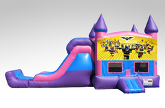 Lego Batman Pink and Purple Bounce House Combo w/Single Lane Dry Slide