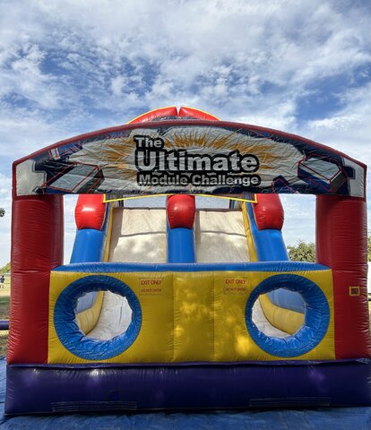 18' Back Load Dual Lane Rock Wall Dry Slide 18' Back Load Dual Lane Rock Wall Dry Slide