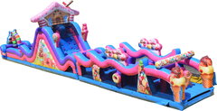 Candyland Obstacle Course 85ft Wet or Dry