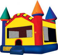 Compact Multi Colored Bounce House 11x11