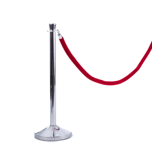 Silver Stantion with Red Velvet Rope Silver Stantion with Red Velvet Rope