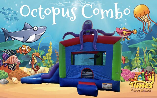 Wet or Dry Octopus Bouncer Slide Combo Wet or Dry Octopus Bouncer Slide Combo