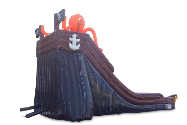 Compact pirate-themed water slide for kids in Wake Forest, NC