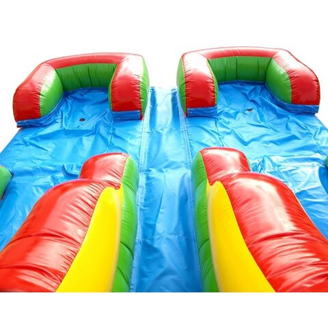 12ft Rainbow Dual Wet Slide event rental Cary NC