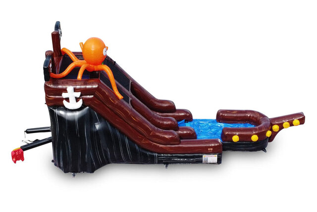 12ft Pirate Cove inflatable water slide rental near Chapel Hill NC