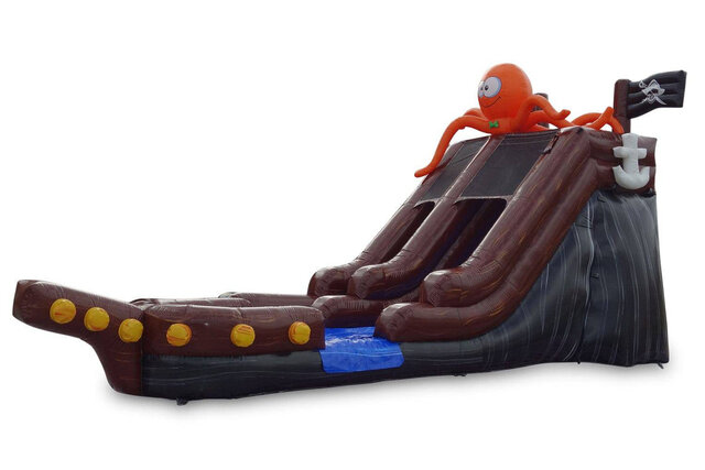 Pirate-themed water slide rental in Louisburg NC – 12ft inflatable splash fun