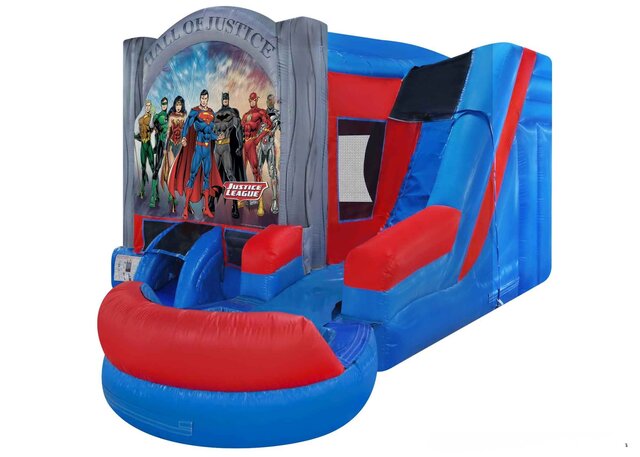 Justice League Combo wet or dry inflatable rental in Wendell NC
