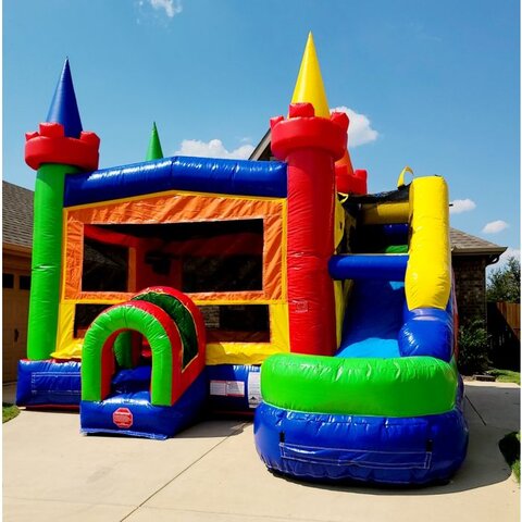 Space-themed inflatable bounce house combo in Mooresville, NC