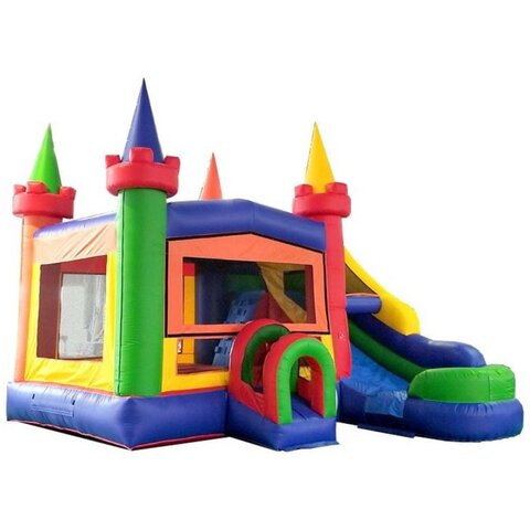 Space-themed inflatable combo with hoop and splash pool in Rolesville, NC