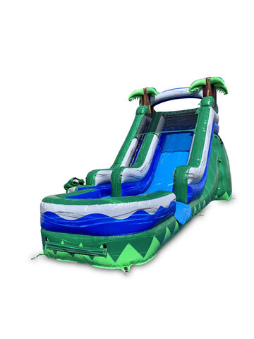 15ft tropical single-lane water slide rental in Zebulon, NC