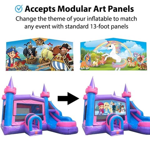 Magical unicorn water combo bounce house in Rolesville, NC