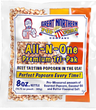 All in One Popcorn Kernels (3 Packs of 8 oz)