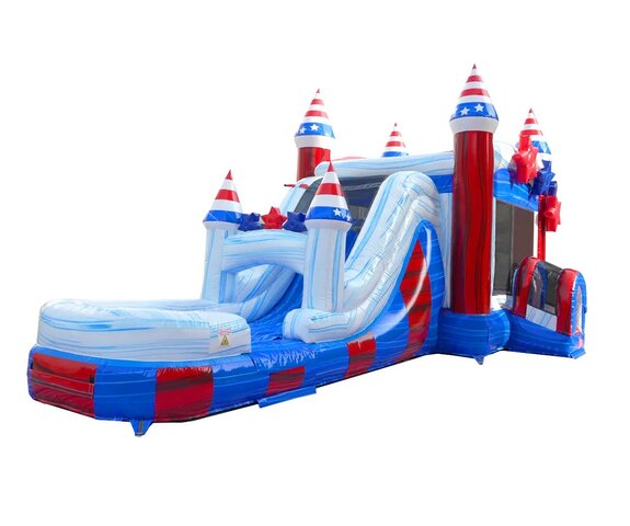 MEGA Patriotic Bounce N Slide (Dry) MEGA Patriotic Bounce N Slide (Dry)