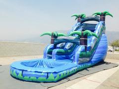 (h) 19ft Blue Rush Water Slide with POOL (h) 19ft Blue Rush Water Slide with POOL