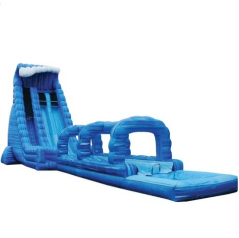 22' Blue Crush 2 Lane Water Slide with slip and slide & Pool 22' Blue Crush 2 Lane Water Slide with slip and slide & Pool