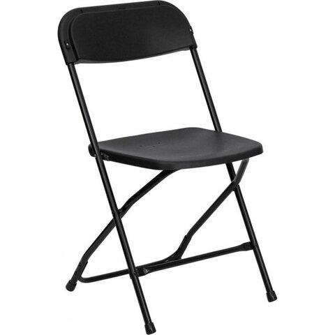 Folding Chair - Black - PICKUP ONLY