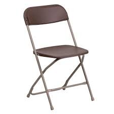 Folding Chair - Brown - PICKUP ONLY