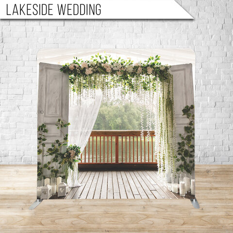 Lakeside Wedding Photo Booth Backdrop Lakeside Wedding Photo Booth Backdrop
