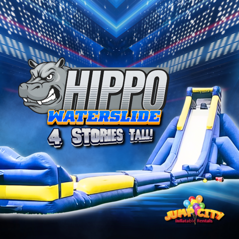 Hippo Water Slide - 4 Stories Tall Hippo Water Slide - 4 Stories Tall