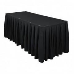 Linen Table Skirt 21Ft Black Linen Table Skirt 21Ft Black