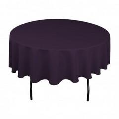 Linen Round 90inch EggPlant Linen Round 90inch EggPlant