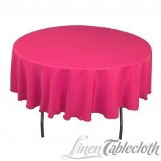 Linen Round 90inch Fuchsia Linen Round 90inch Fuchsia