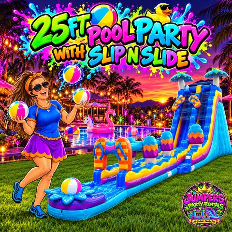 25ft Pool Party with Slip N Slide 25ft Pool Party with Slip N Slide