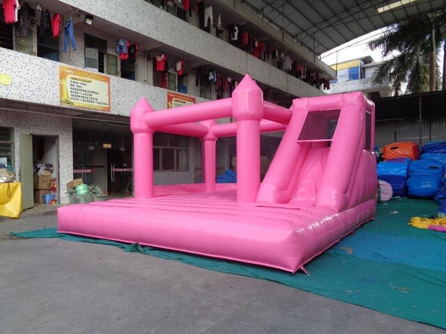 Pink Combo Wedding w slide and step set up on cement or grass Pink Combo Wedding w slide and step set up on cement or grass