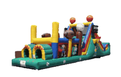 50' Sports Obstacle Course with slide wet or dry