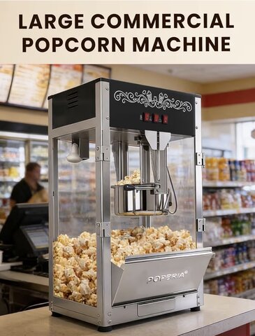 Large commercial popcorn machine Large commercial popcorn machine