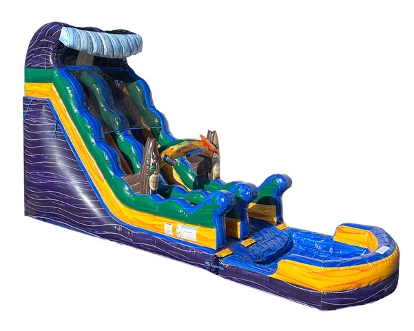 19 FT Hawaiian Wave Wet and Dry Water Slide 19 FT Hawaiian Wave Wet and Dry Water Slide