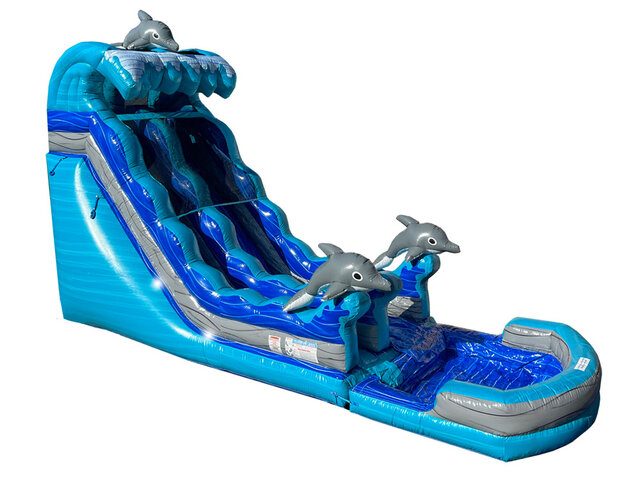 19 FT Dolphins Wave Wet and Dry Water Slide 19 FT Dolphins Wave Wet and Dry Water Slide