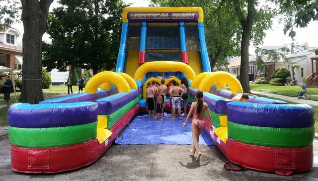 22ft Vertical Rush Dual Lane Water Slide 1/2 Day 22ft Vertical Rush Dual Lane Water Slide 1/2 Day