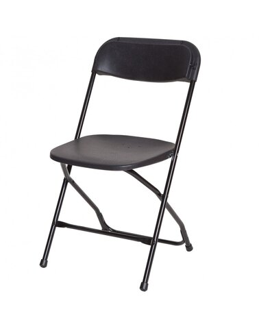 Chairs - Black Plastic Folding Chairs - Black Plastic Folding