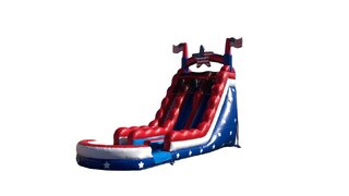 22ft. Stars and Stripes Backyard Size Dual Lane Water Slide