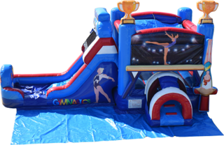 Gymnastics Bounce House Slide Combo (WET)