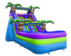 Blue Green Purple 14ft. Backyard Water Slide