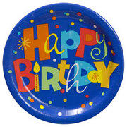 Happy birthday plates 9" packages of 20 Happy birthday plates 9" packages of 20
