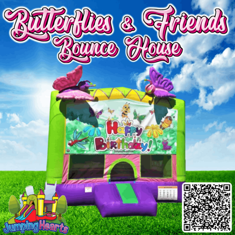 Butterflies bounce house little girl bounce house rental Nashville TN Jumping Hearts Party Rentals