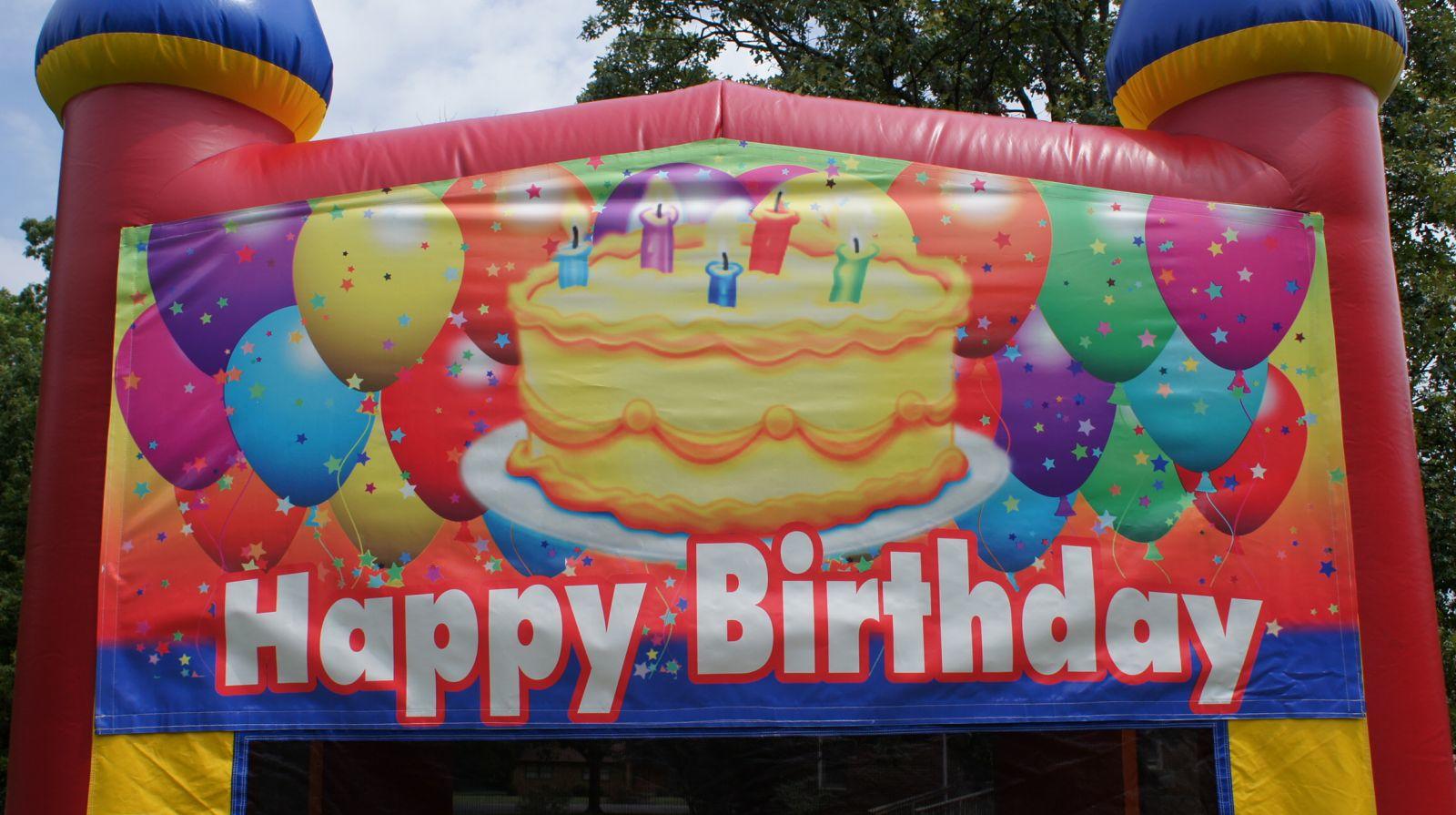 Happy Birthday Bounce House for rent Nashville TN Jumping Hearts Party Rentals