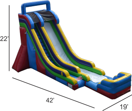 22' Single Lane Inflatable Slide (DRY)