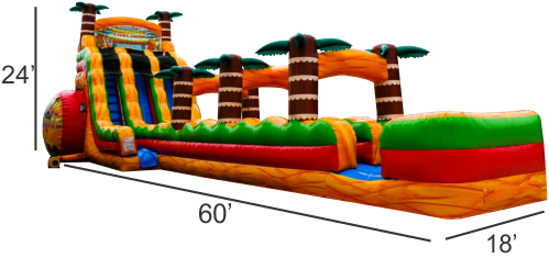 24ft Tropical Turbulence Double Lane Water Slide 24ft Tropical Turbulence Double Lane Water Slide