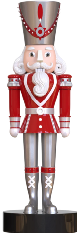 7ft Red and Silver Nutcracker 7ft Red and Silver Nutcracker