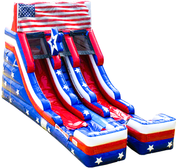 16ft Old Glory Double Lane Water Slide 16ft Old Glory Double Lane Water Slide