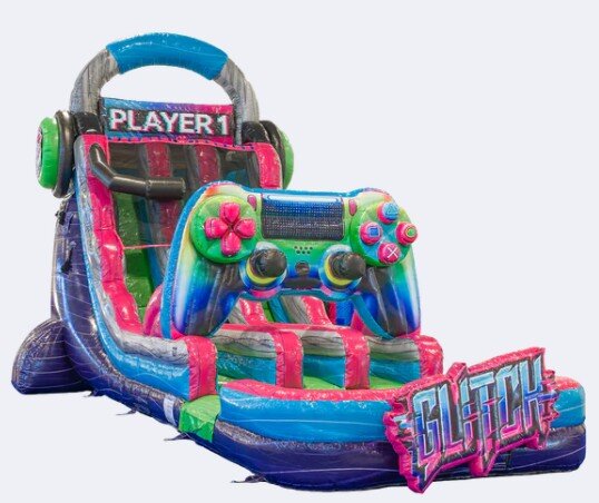 20' Glitch Dual Lane Dry Slide 20' Glitch Dual Lane Dry Slide