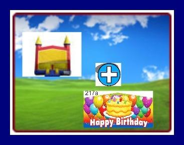 13 X 13 BOUNCE WITH HAPPY BIRTHDAY THEME 13 X 13 BOUNCE WITH HAPPY BIRTHDAY THEME